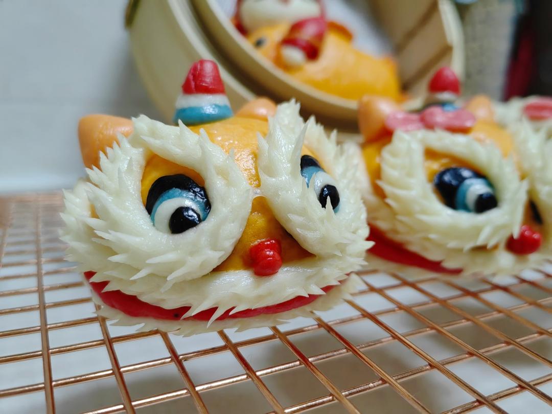 醒狮卡通馒头贺新年