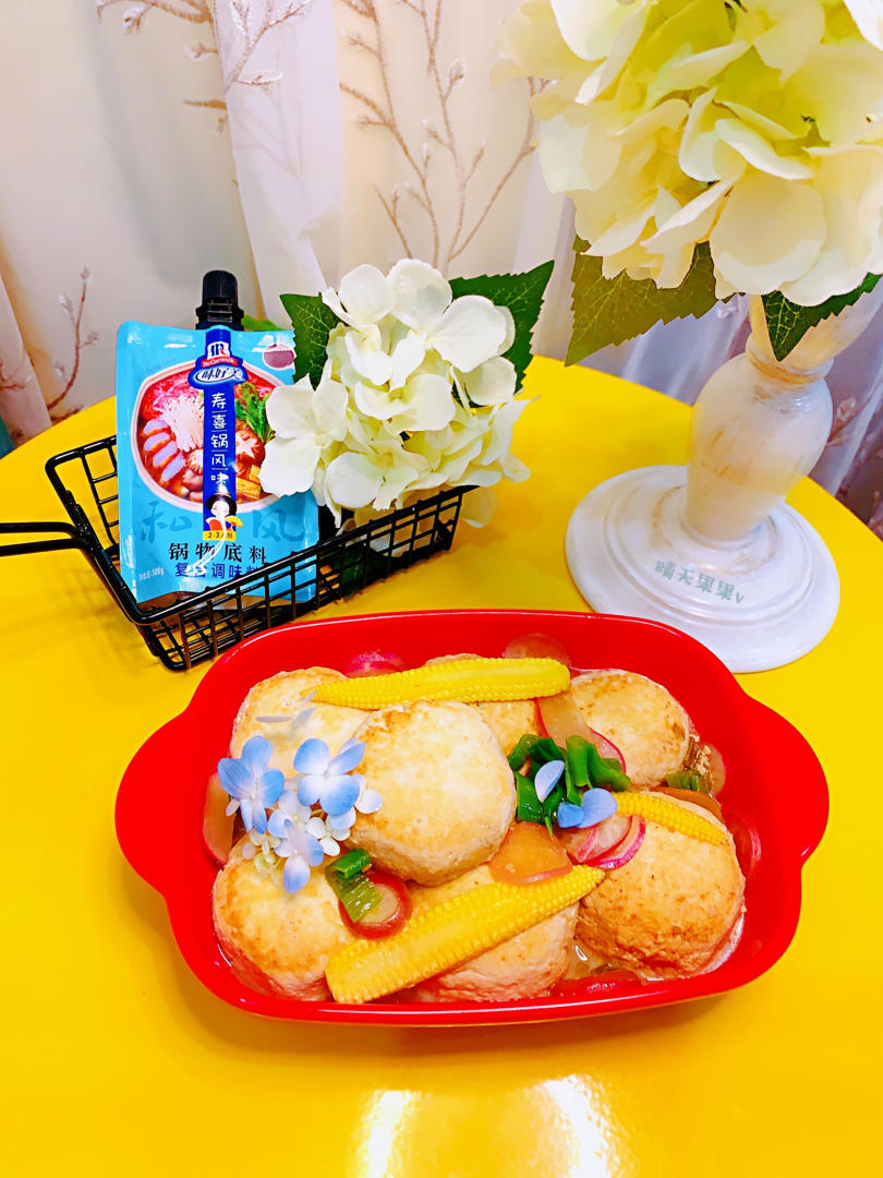 年菜宴客必备豆腐料理——寿喜豆腐圆子