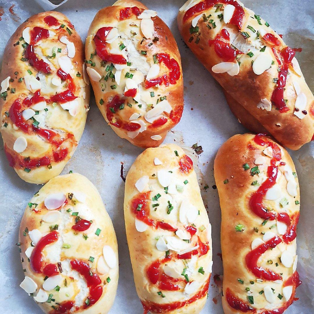 香葱火腿肉松面包