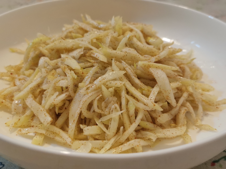虾籽茭白丝的做法