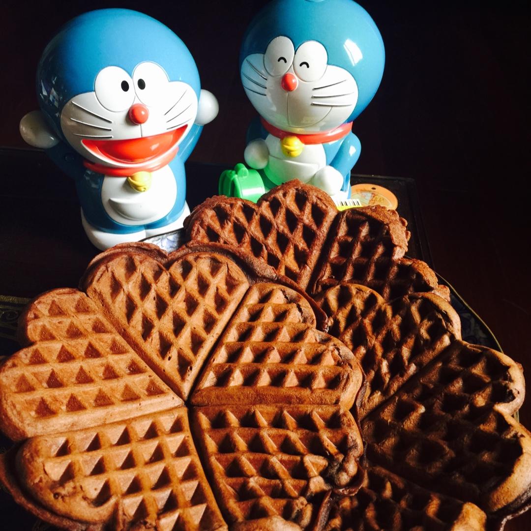 可可糯米华夫饼