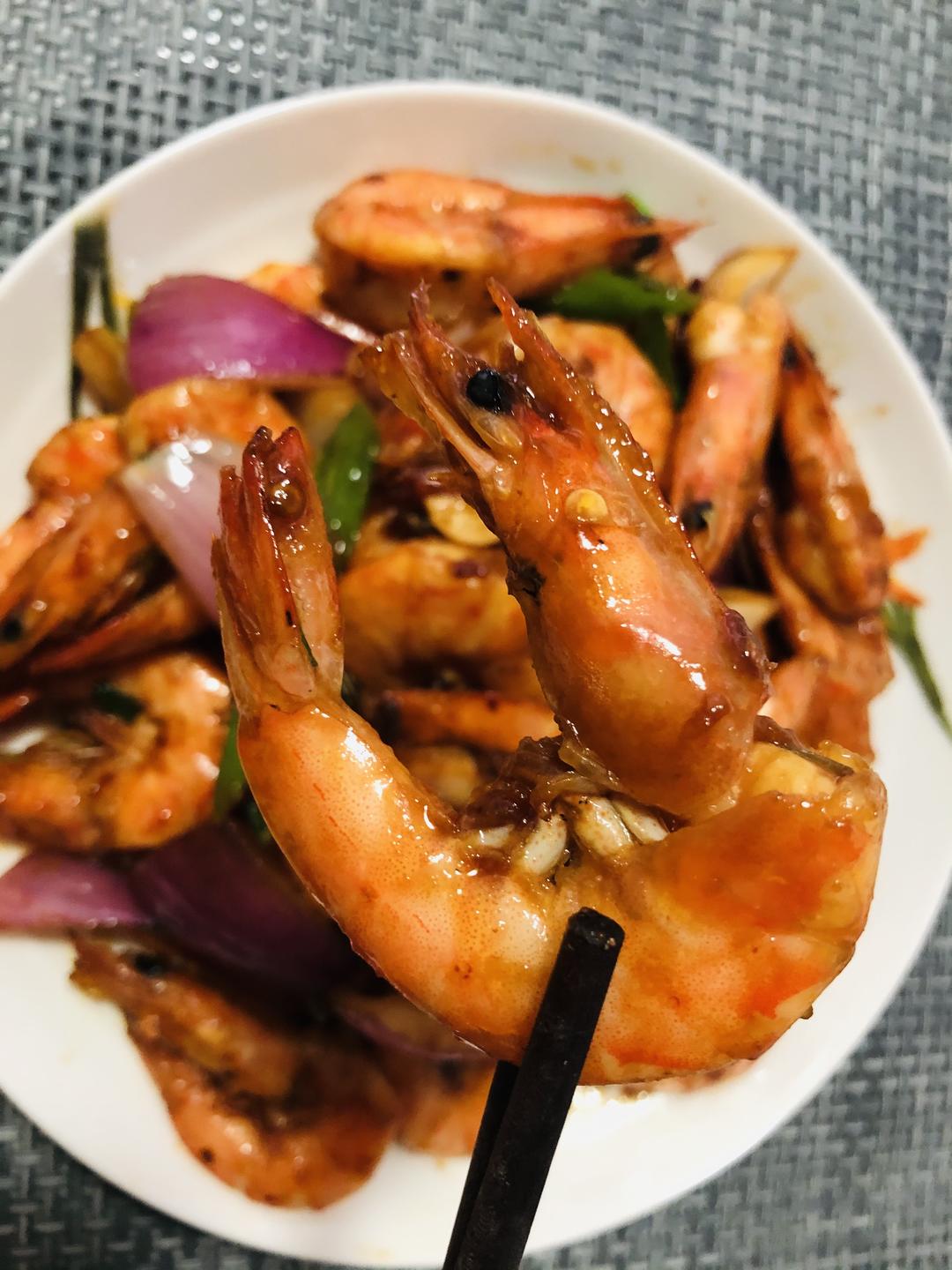 🔥好吃到‼️舔手指的‼️红烧大虾🦐