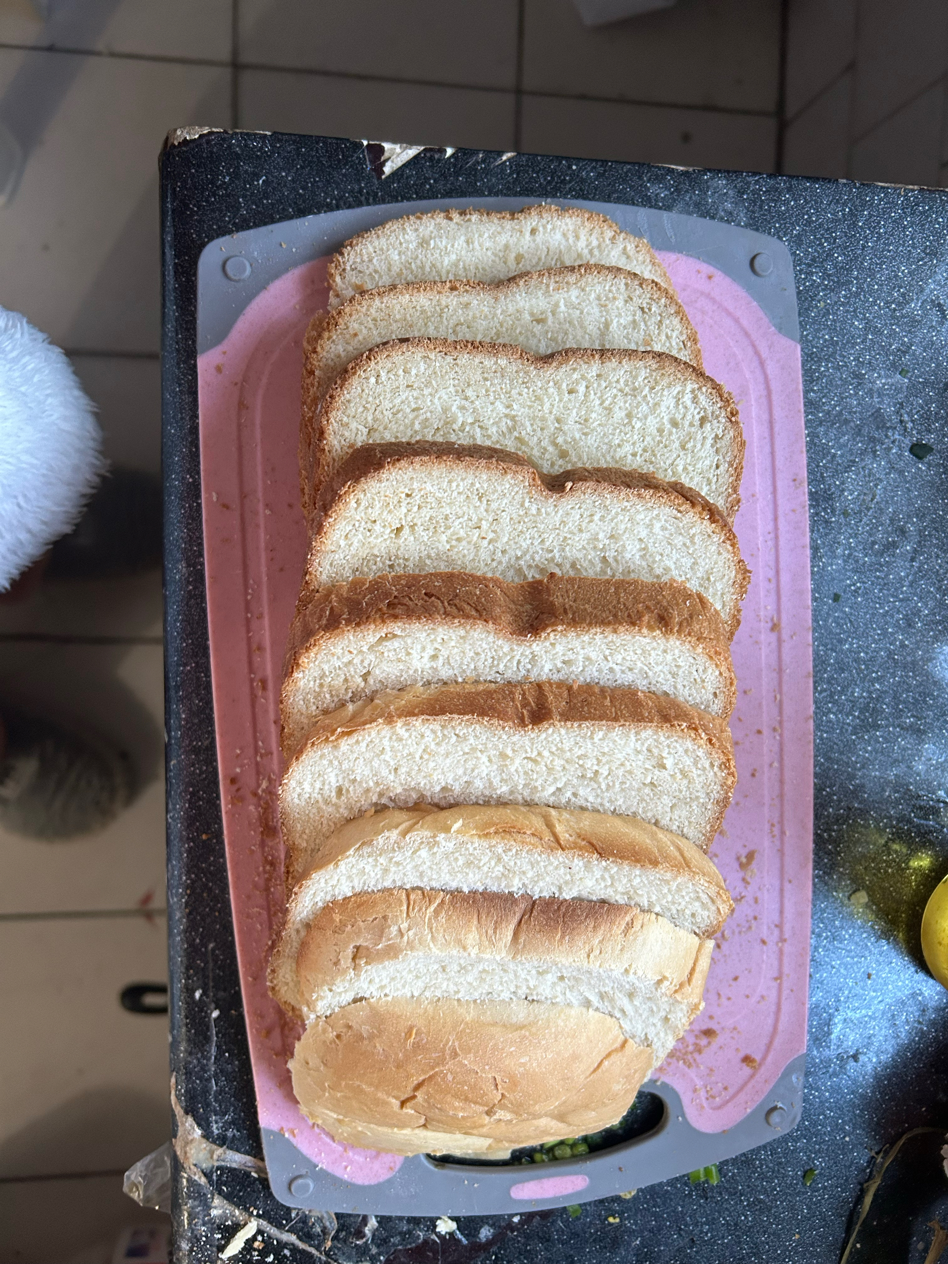 美的面包机做的拉丝面包