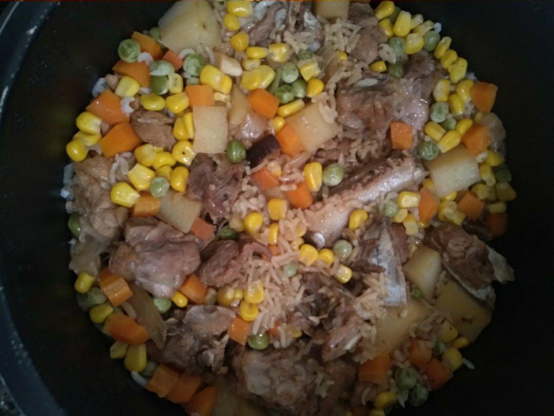 喷香排骨焖饭（爆好吃）