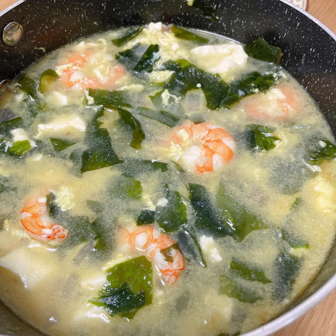 孩子增高汤 | 虾仁豆腐裙带菜汤