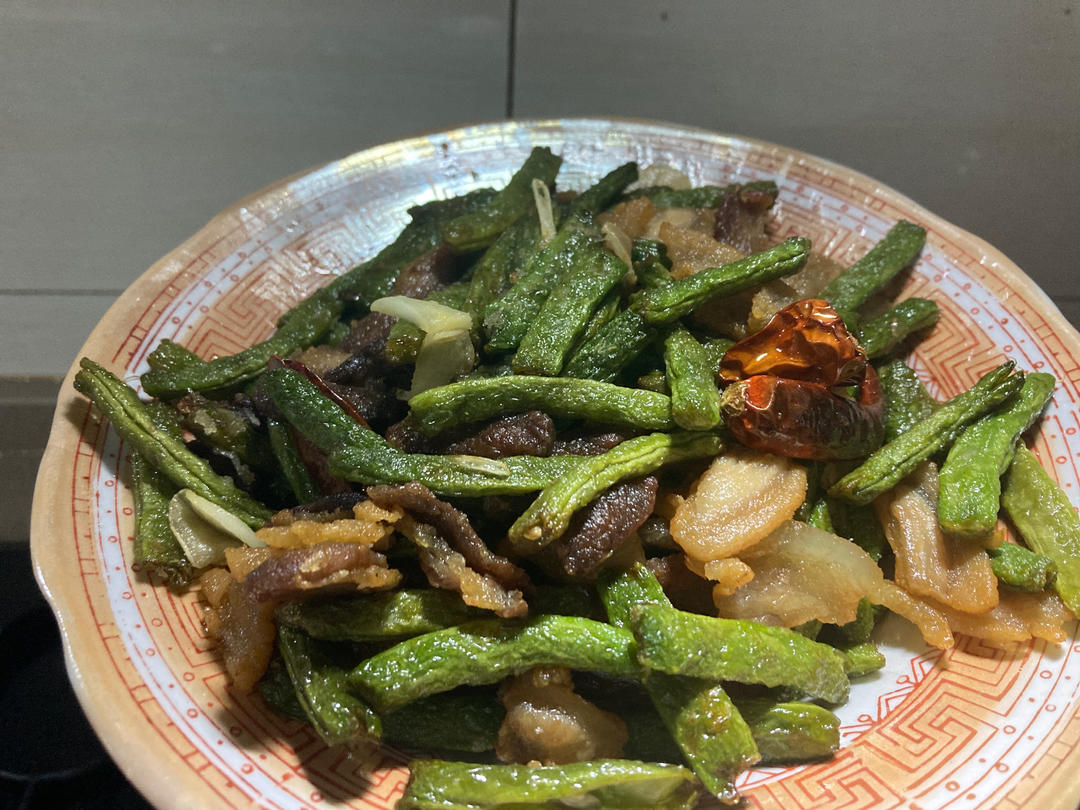 肉片煸四季豆儿