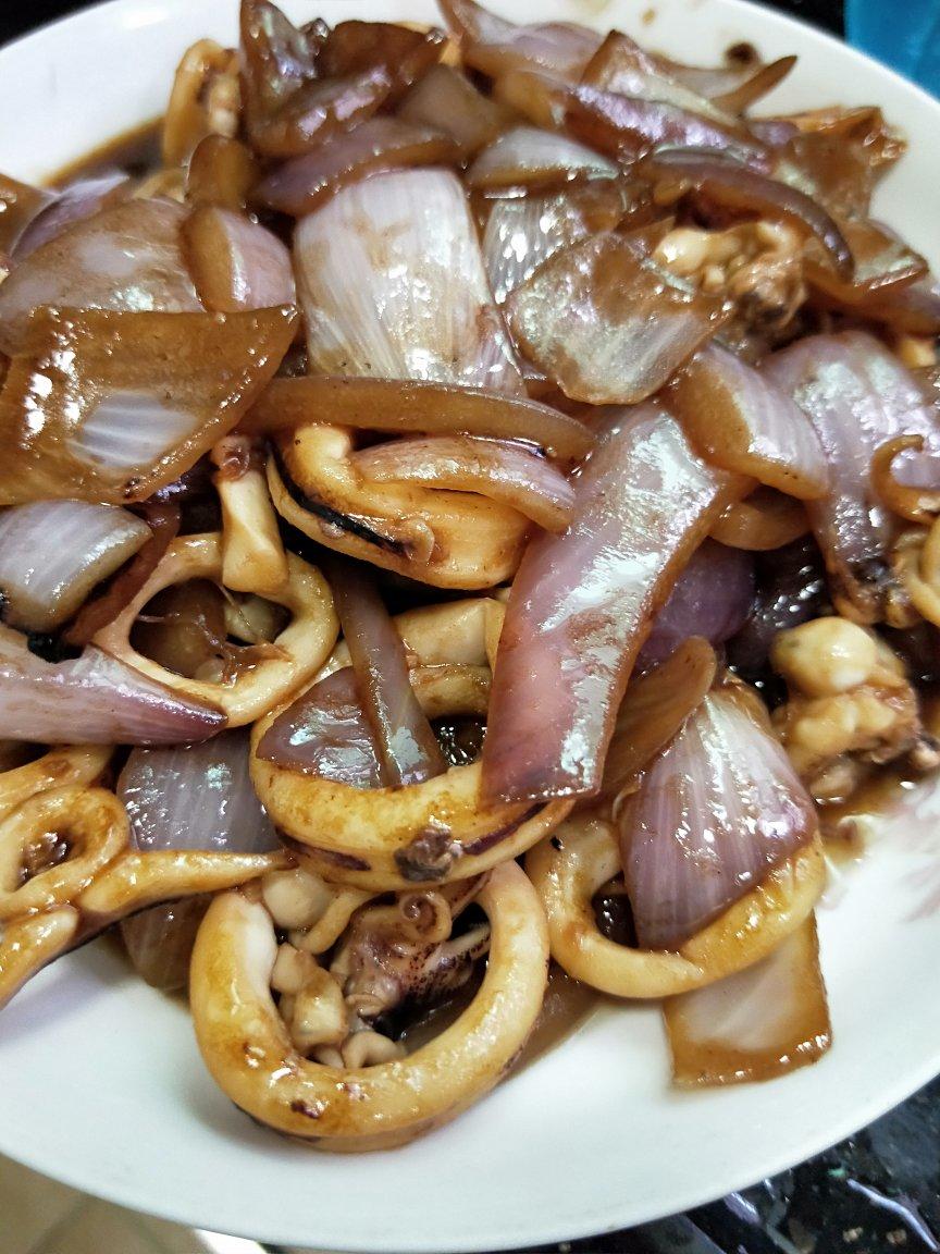 xiao优oo做的平底锅版铁板鱿鱼