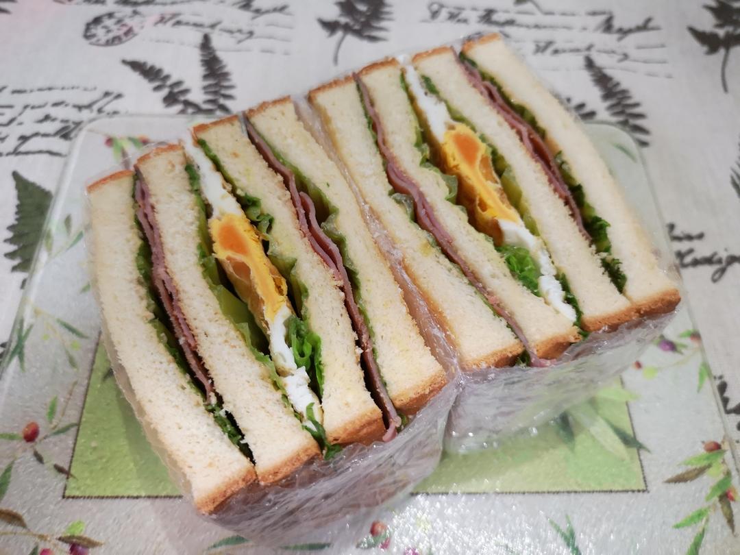 如何做超厚的沼三明治~详细tip！牛油果鸡蛋午餐肉三明治~