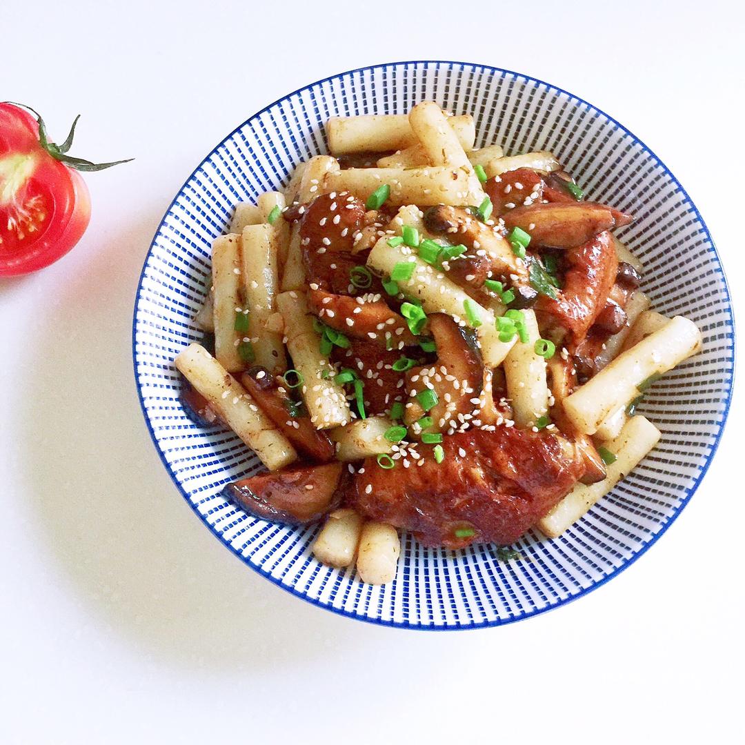 干煸年糕鸡翅