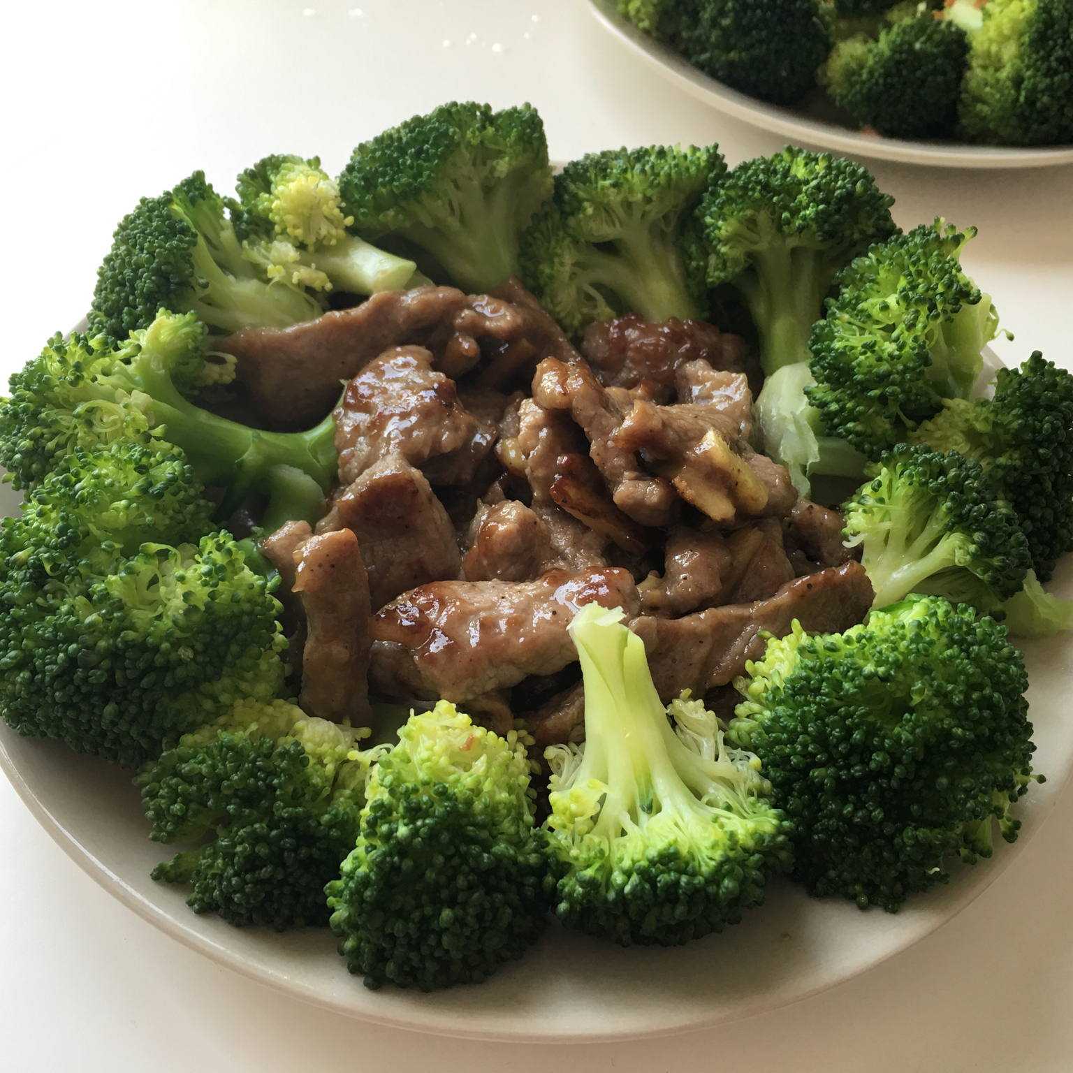 崔同学做的西兰花炒牛肉