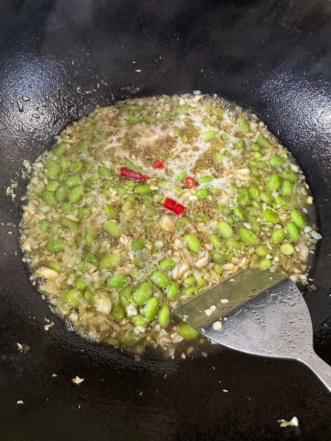 爆炒蒜泥毛豆子超级简单的做法💯好吃