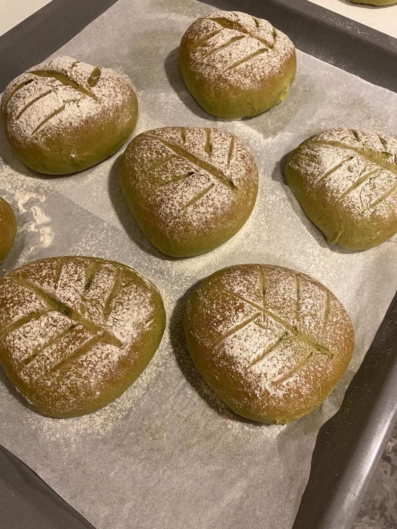 抹茶软欧（蜜豆奶酪馅）