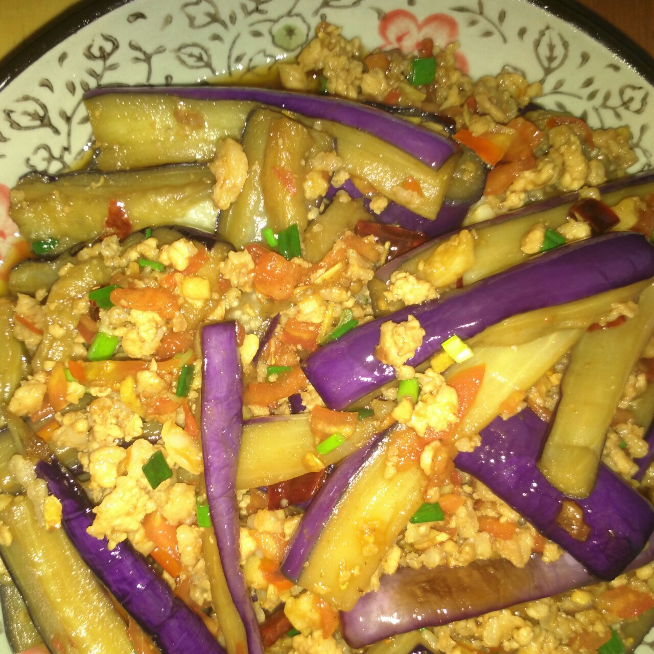红烧肉沫茄子