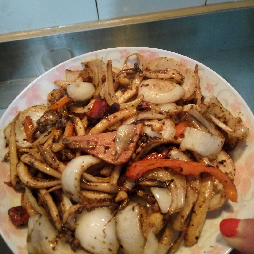洋葱炒鱿鱼