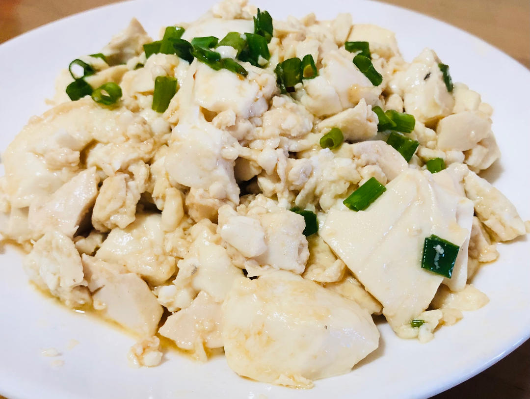 手掰葱油豆腐