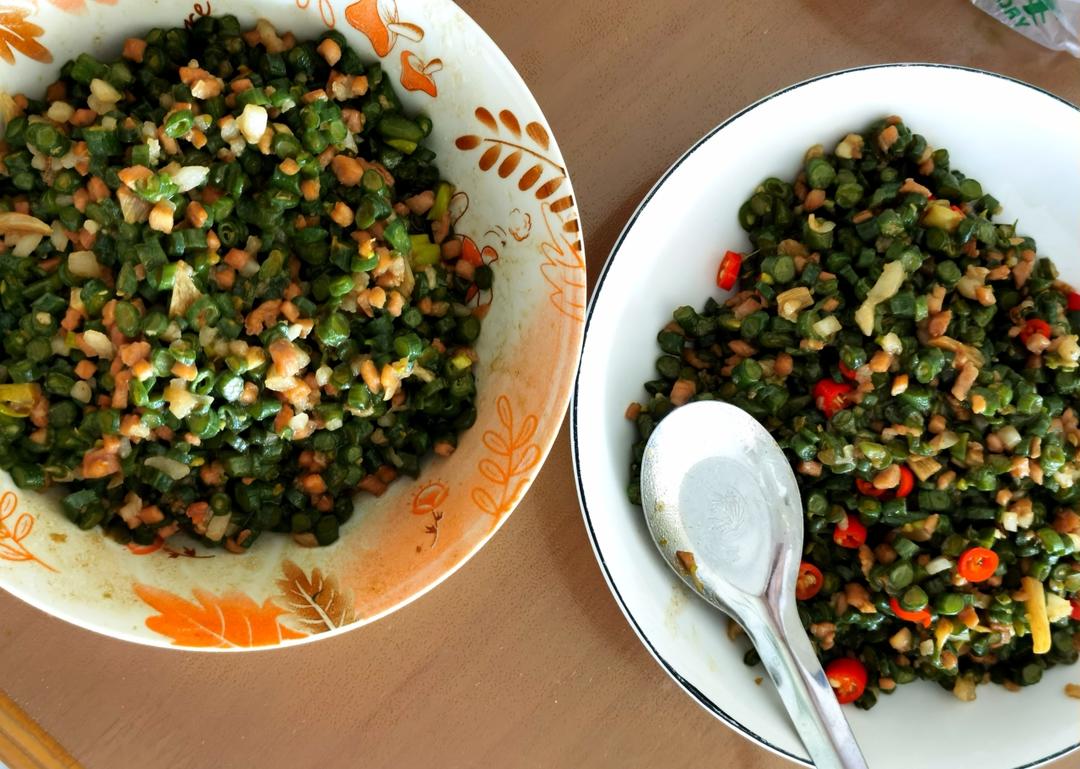 肉沫豆角下饭菜