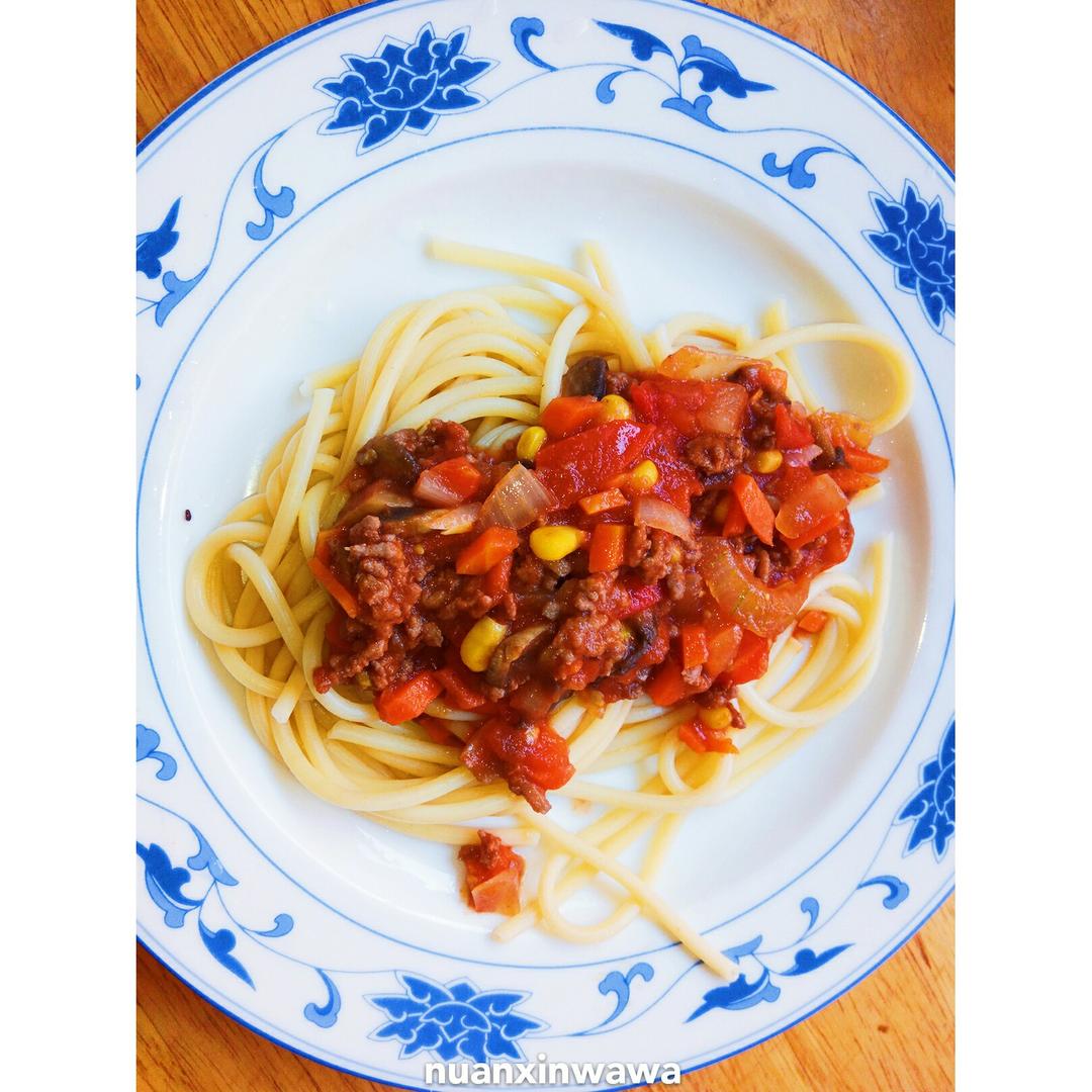 番茄肉酱意大利面