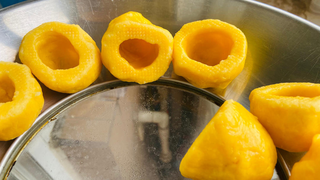 简单健康减脂纯玉米面枣花窝头