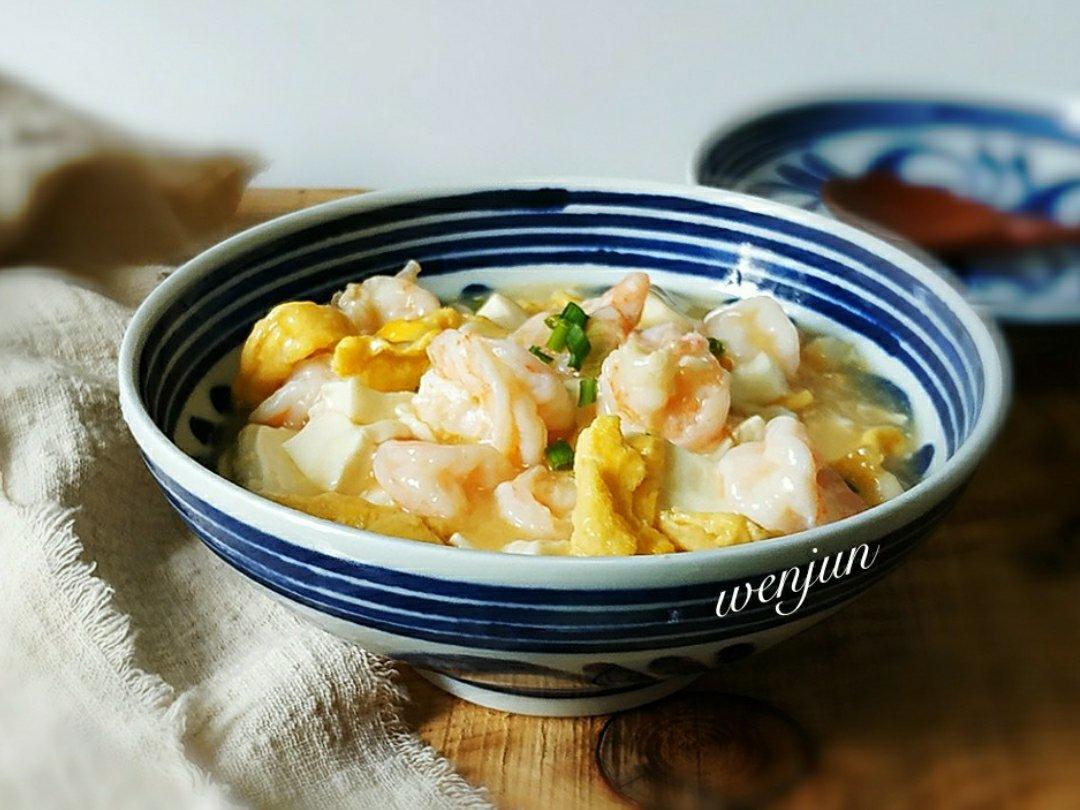 黄油鲜虾豆腐羹