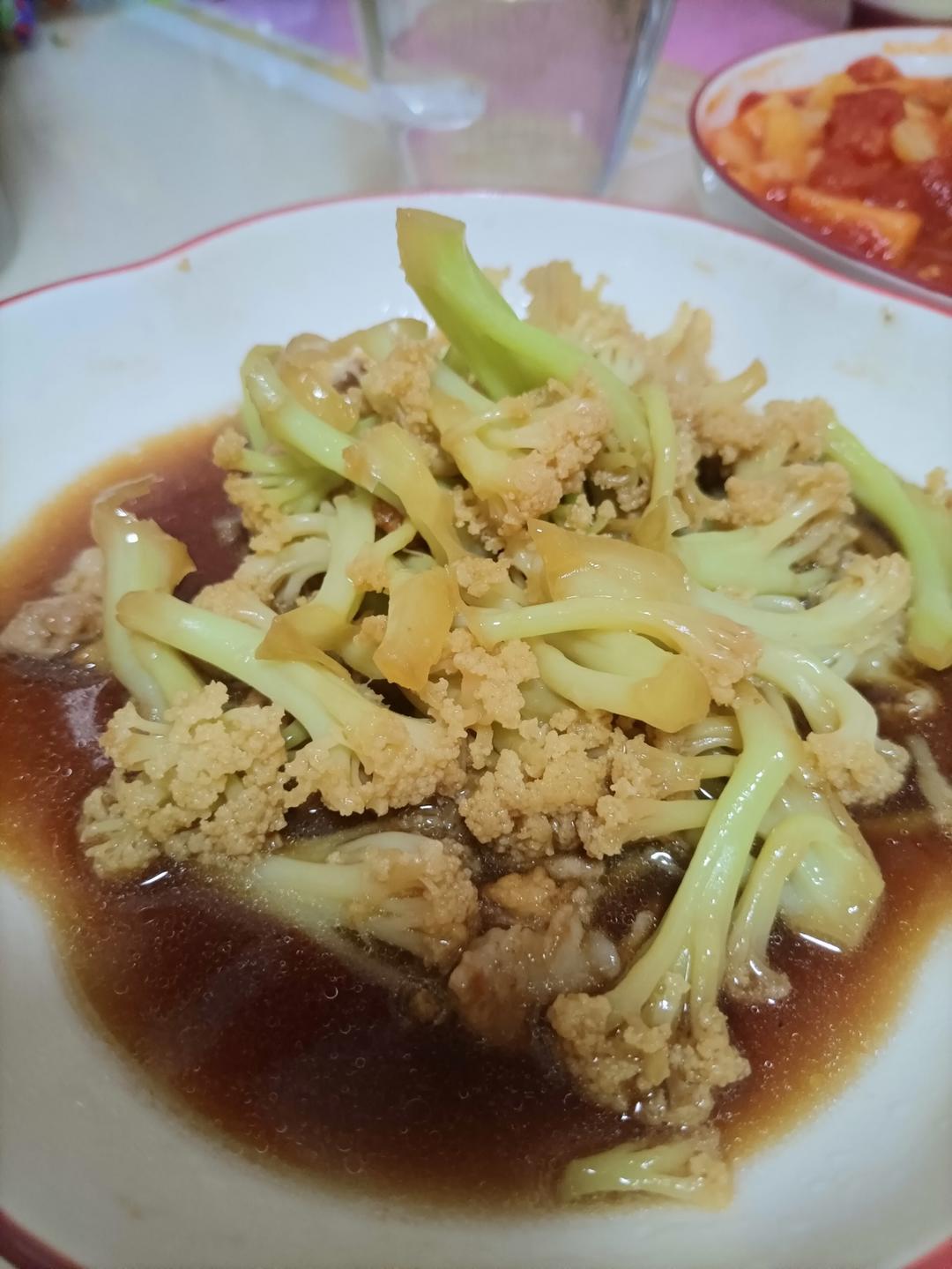 干煸菜花（五花肉）