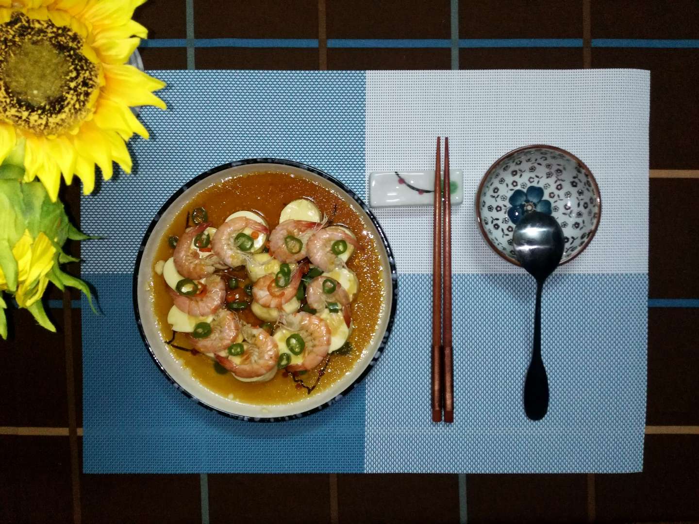 鲜虾蒸日本豆腐的做法