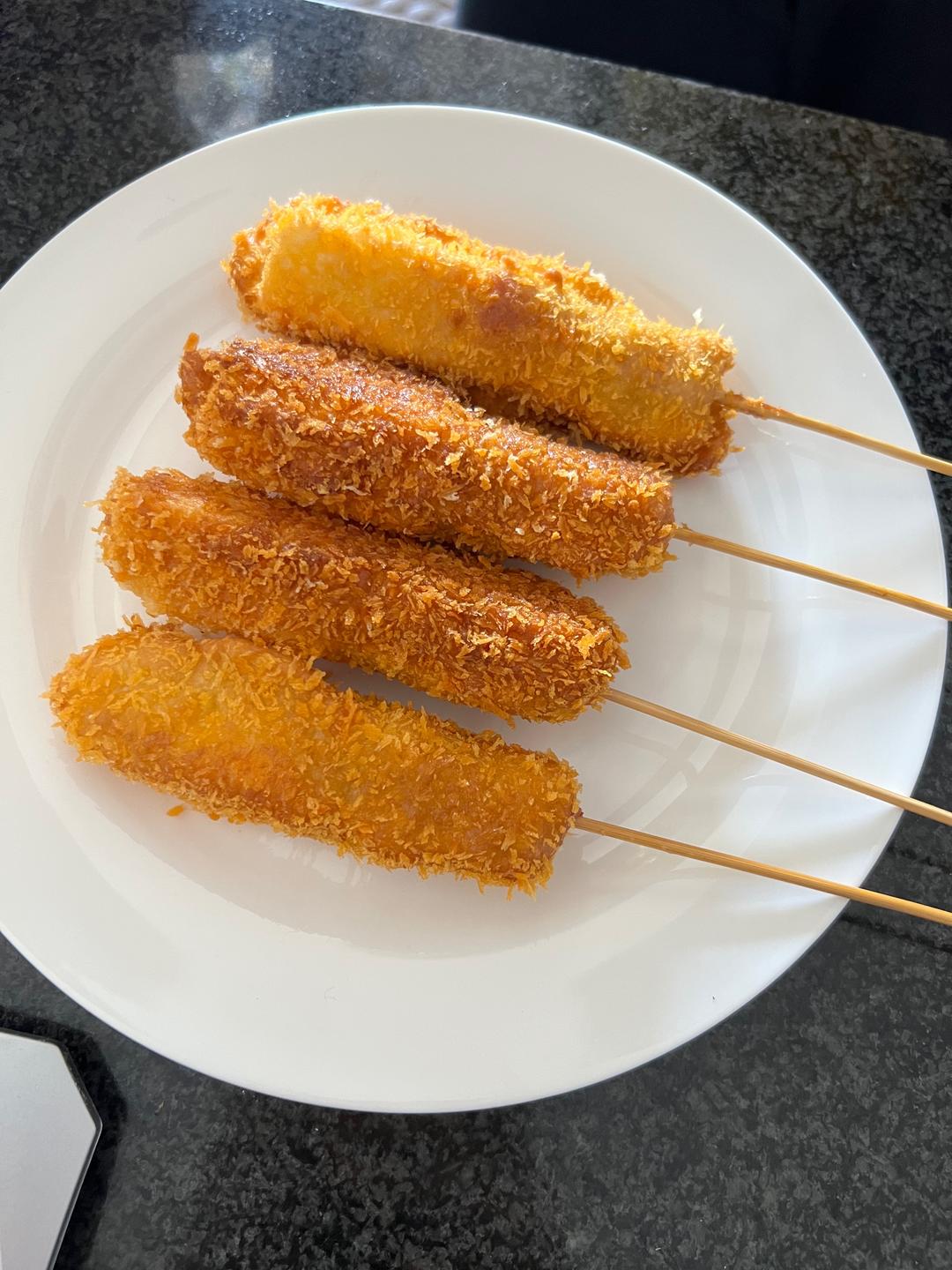 芝士香肠拉丝棒的做法 步骤9