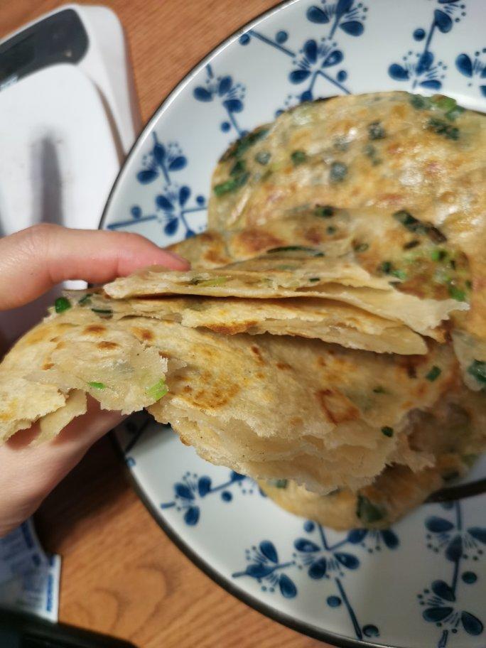 多层柔软葱花烙饼