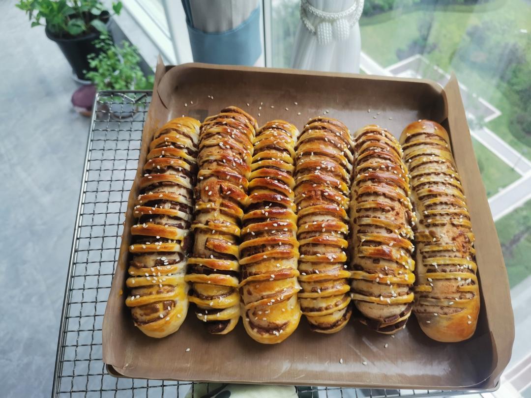 豆沙面包圈（一次发酵）