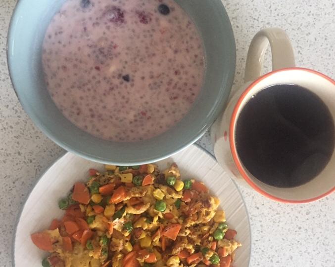 懒人燕麦鸡蛋早餐