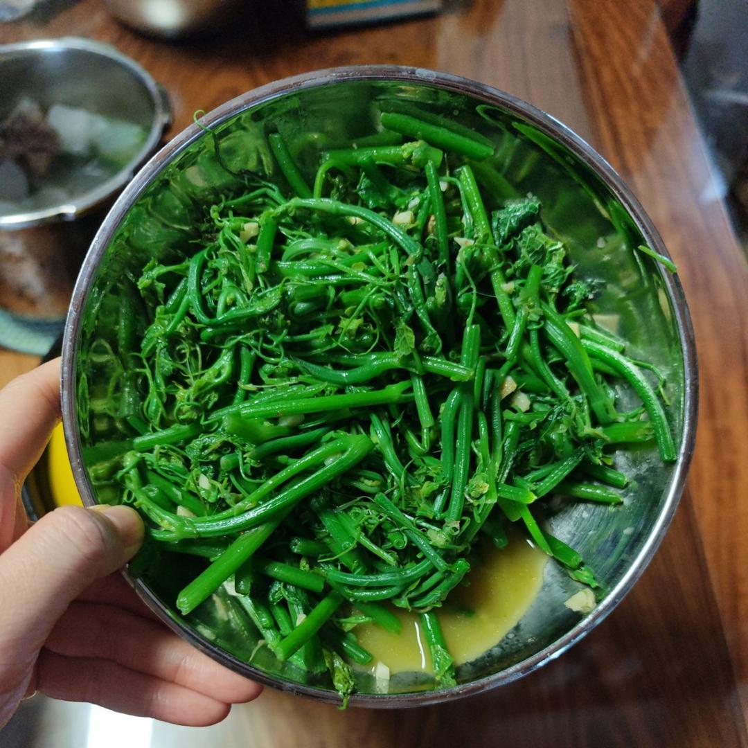 蒜香炒佛手瓜苗