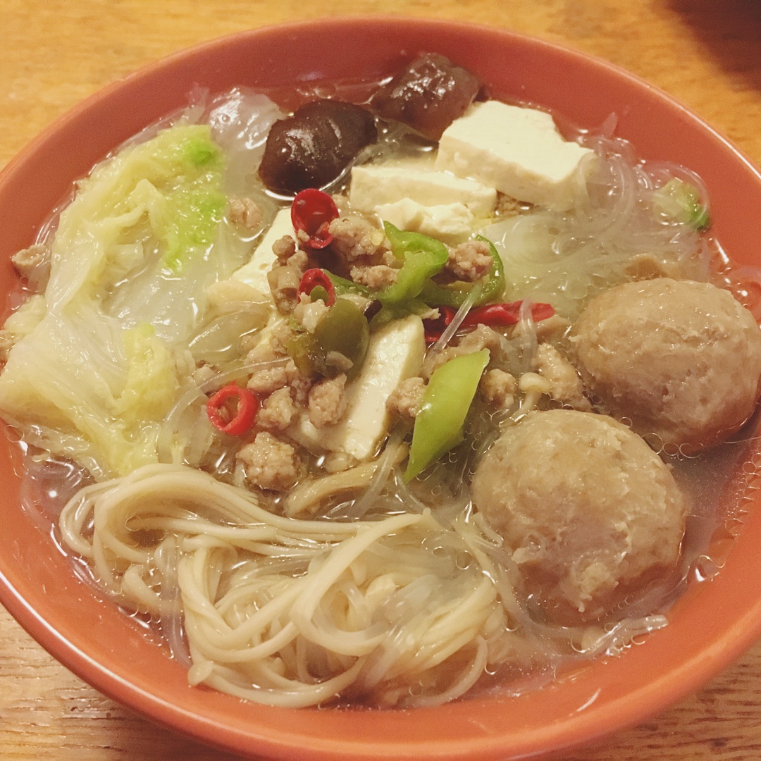 白菜豆腐炖粉条