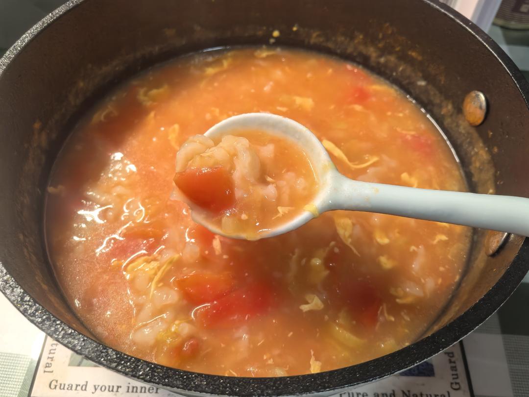 西红柿鸡蛋疙瘩汤