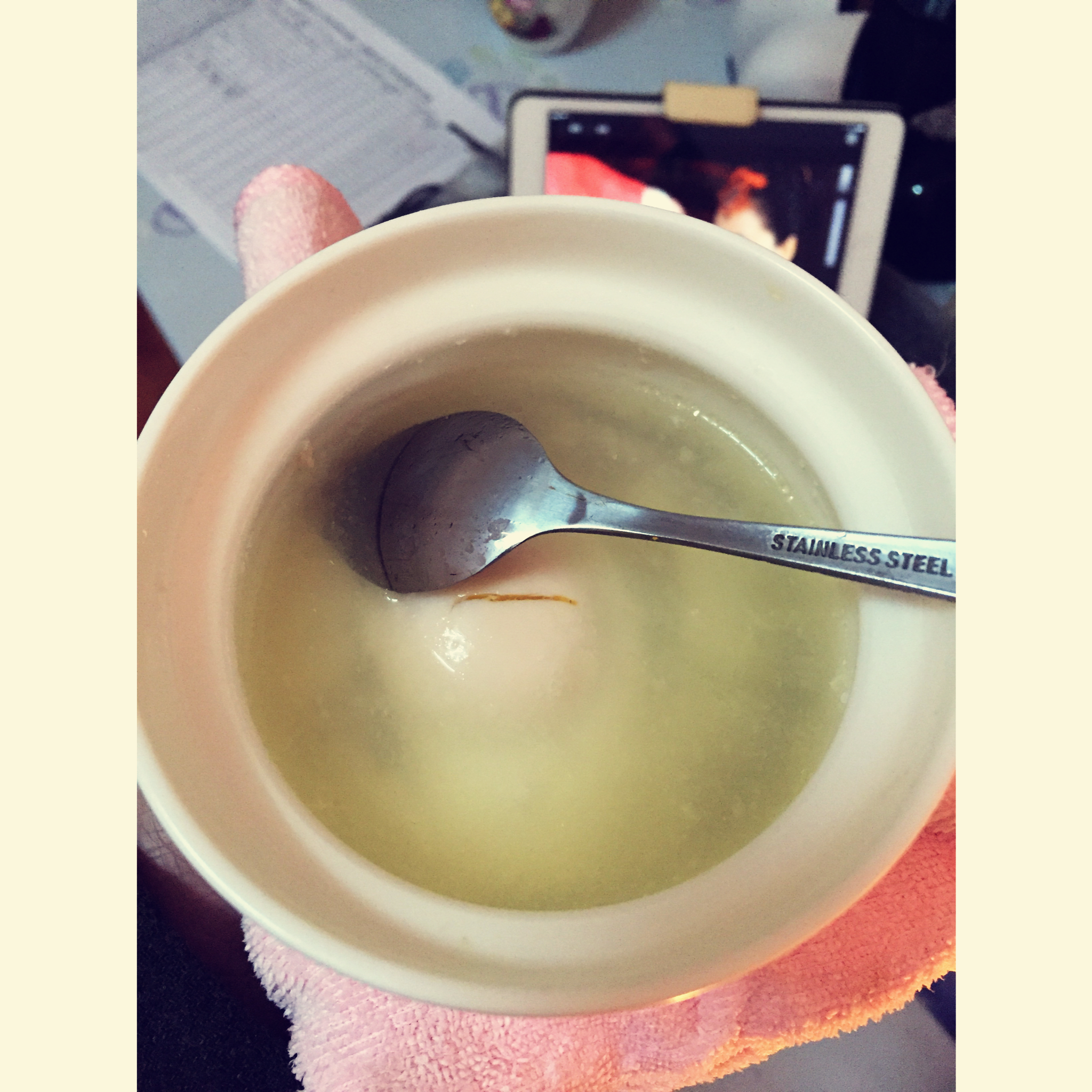 鸡蛋肉饼汤