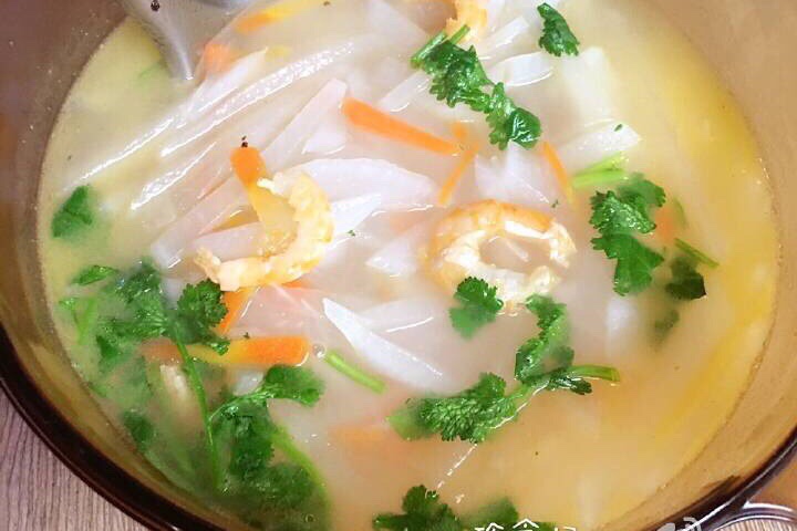 海米萝卜粉丝汤的做法