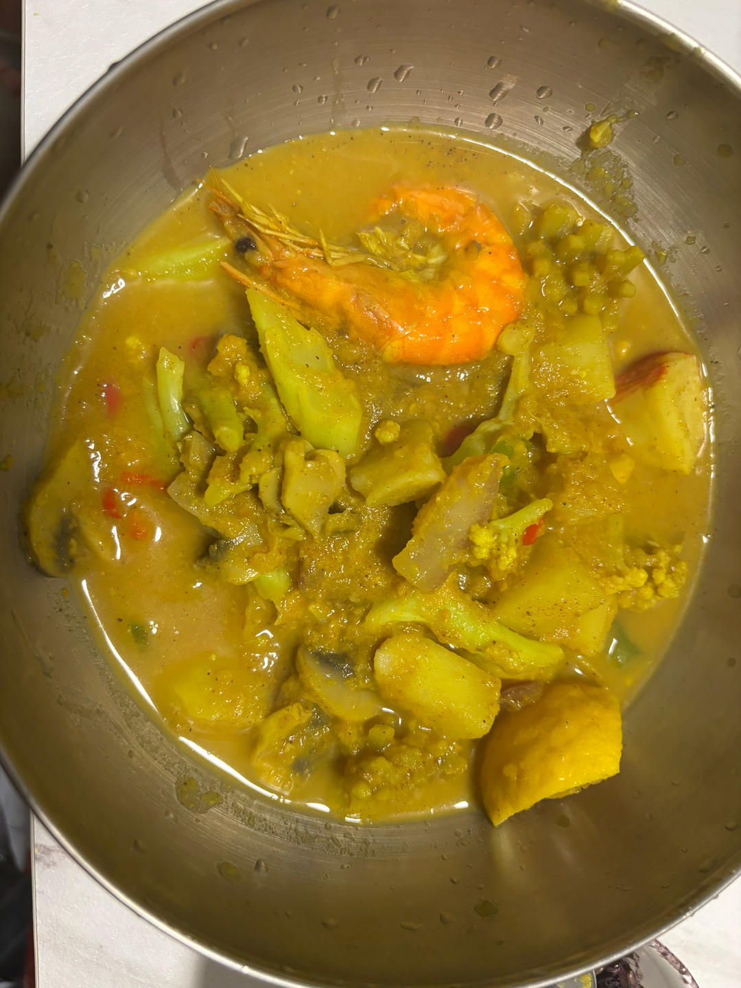 泰式绿咖喱虾