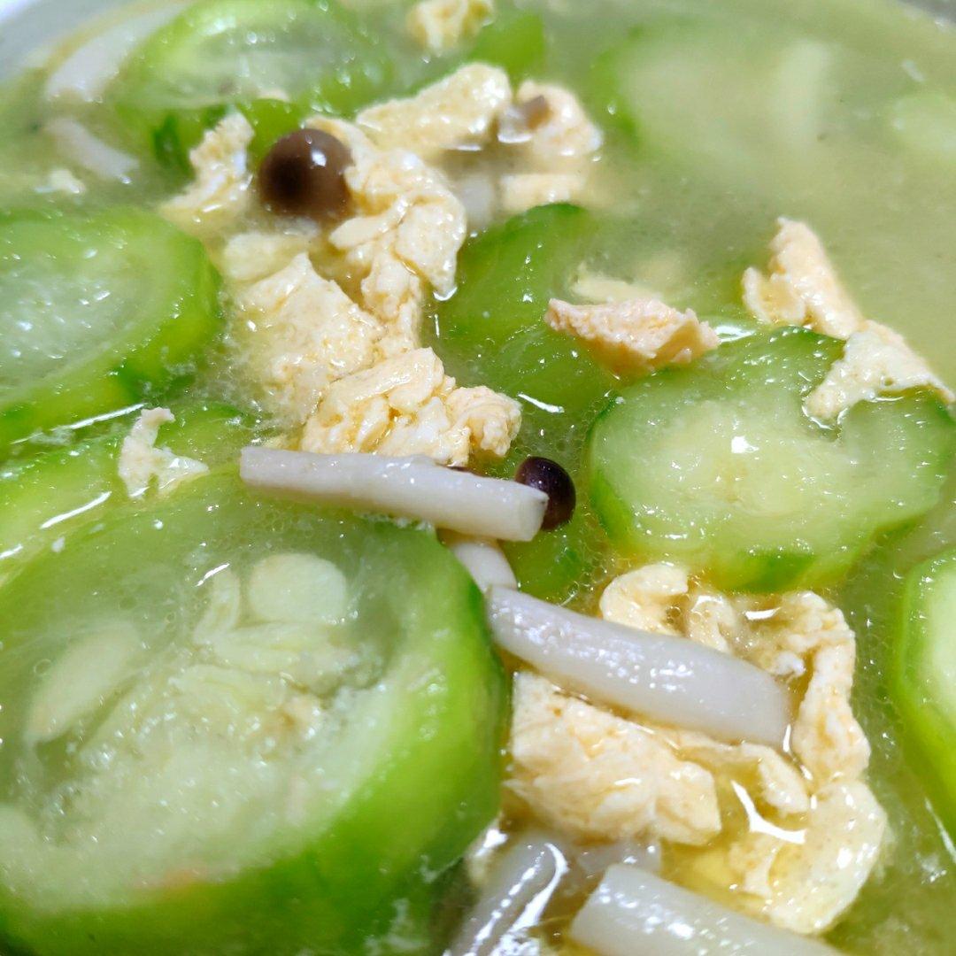 鲜到爆的丝瓜菌菇蛋汤