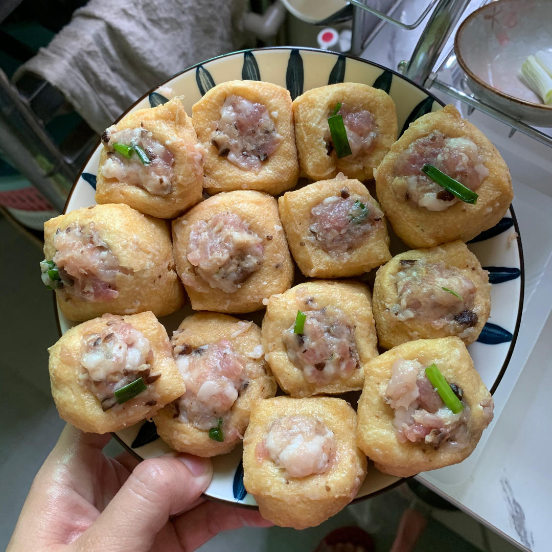 吸满汤汁的【油豆腐酿肉】这样做真的超下饭
