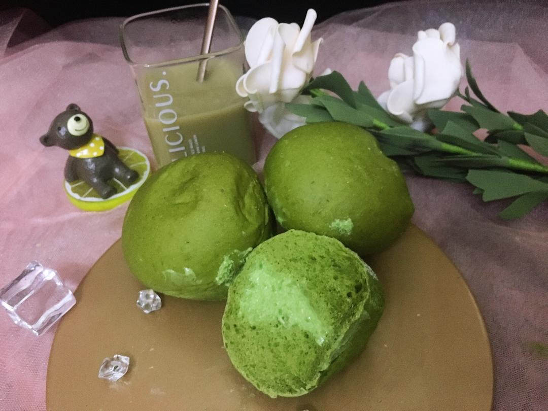 抹茶冰心小面包
