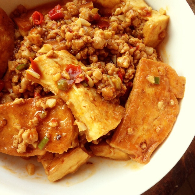 鱼香煎豆腐