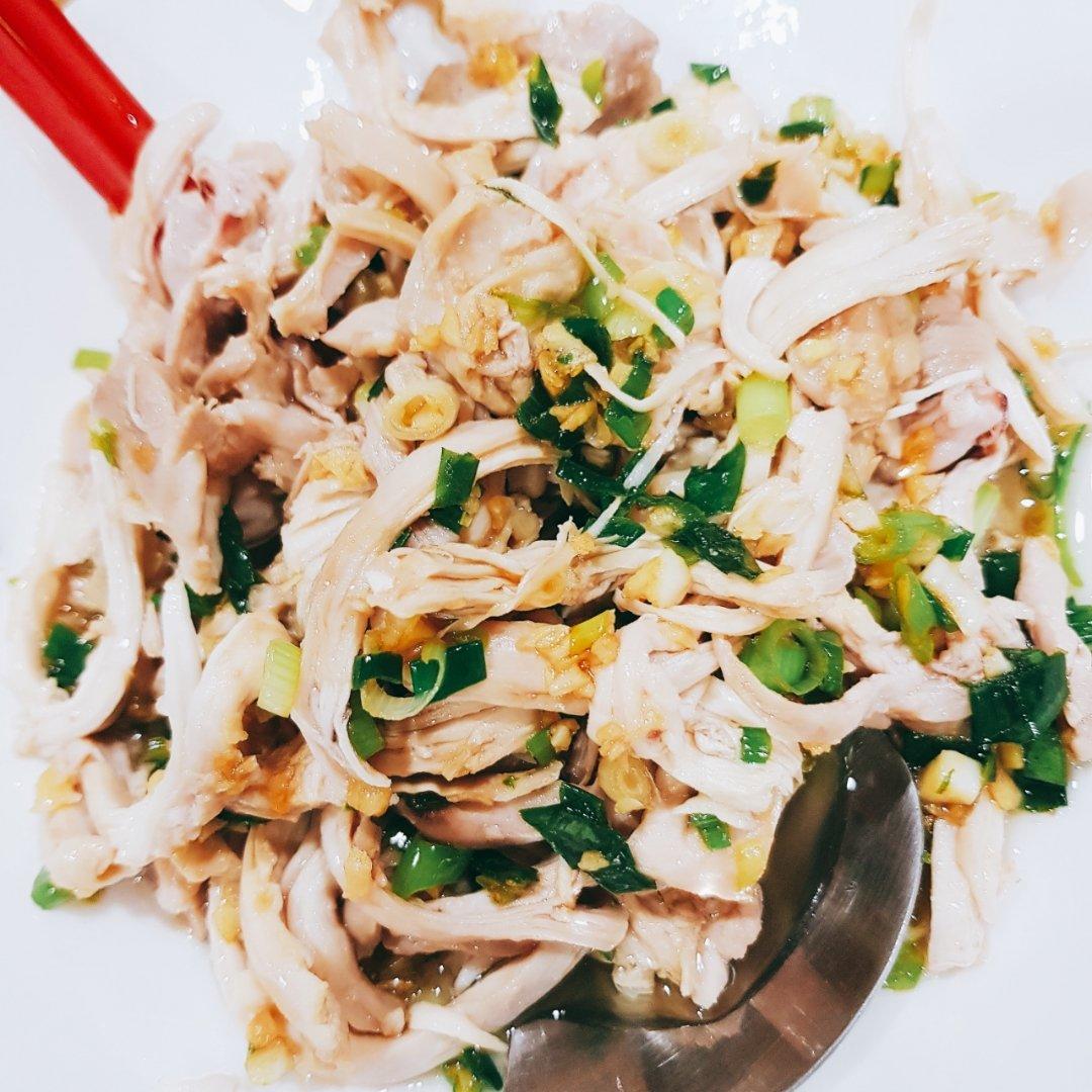葱香手撕鸡