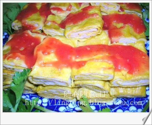 番茄蛋皮卷的做法