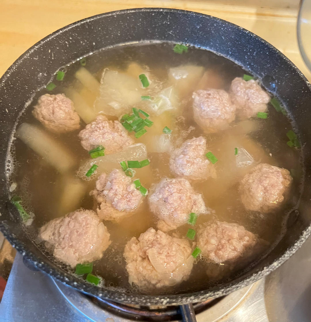 肉馅儿鲜美不柴的冬瓜丸子汤
