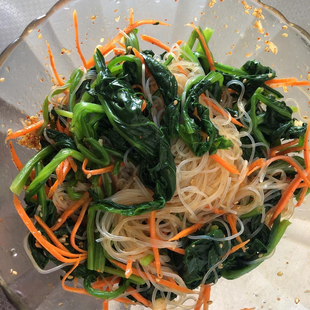 凉拌菠菜粉丝