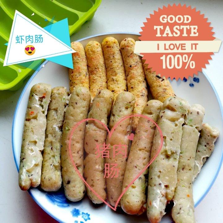 宝宝辅食（胡萝卜西兰花虾肉肠）