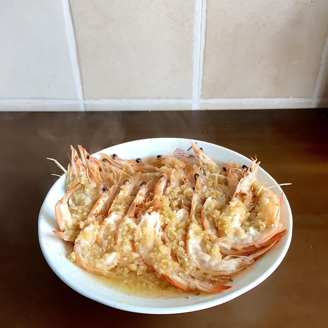 蒜蓉蒸虾