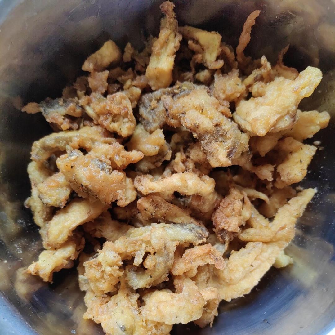 椒盐干炸鲜蘑