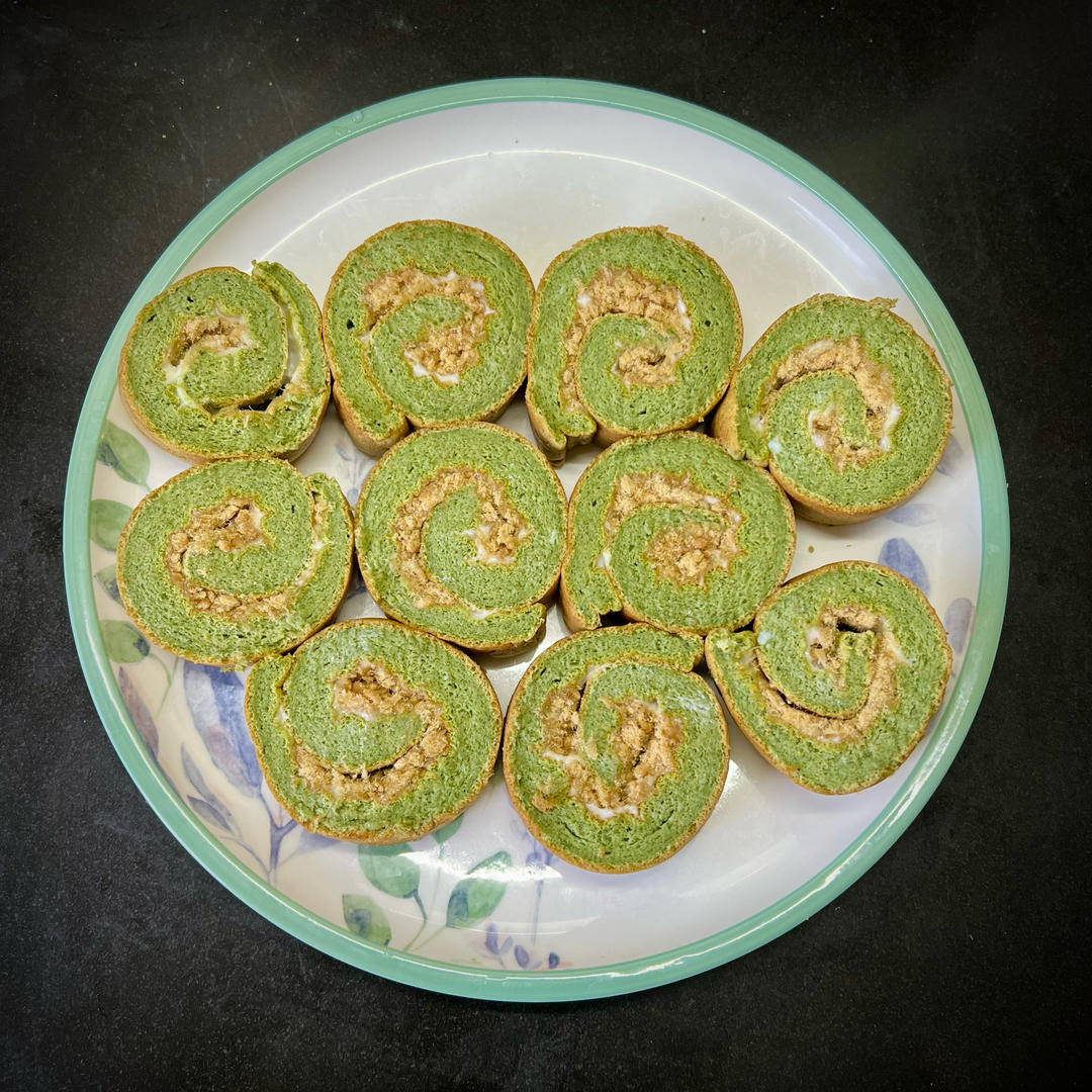 艾草蛋糕卷‼️春天的味道‼️超高颜值