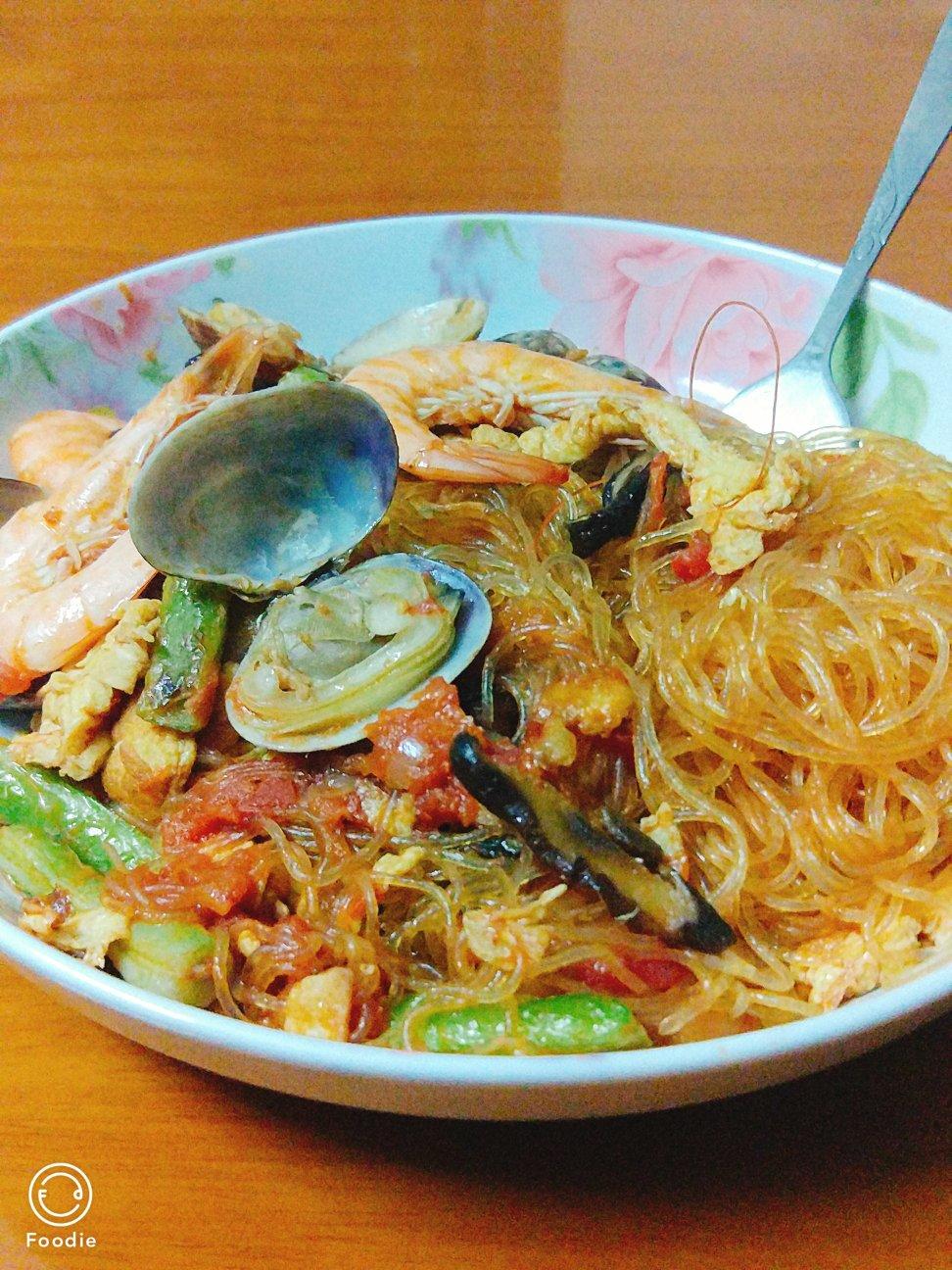 肉末豆芽炒粉丝