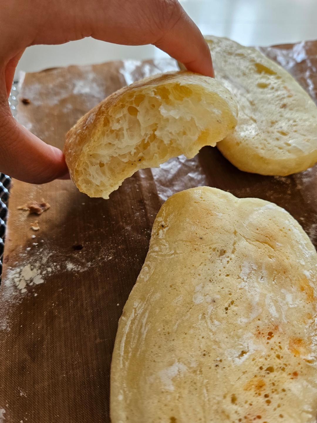 不用揉面的面包~意大利恰巴塔