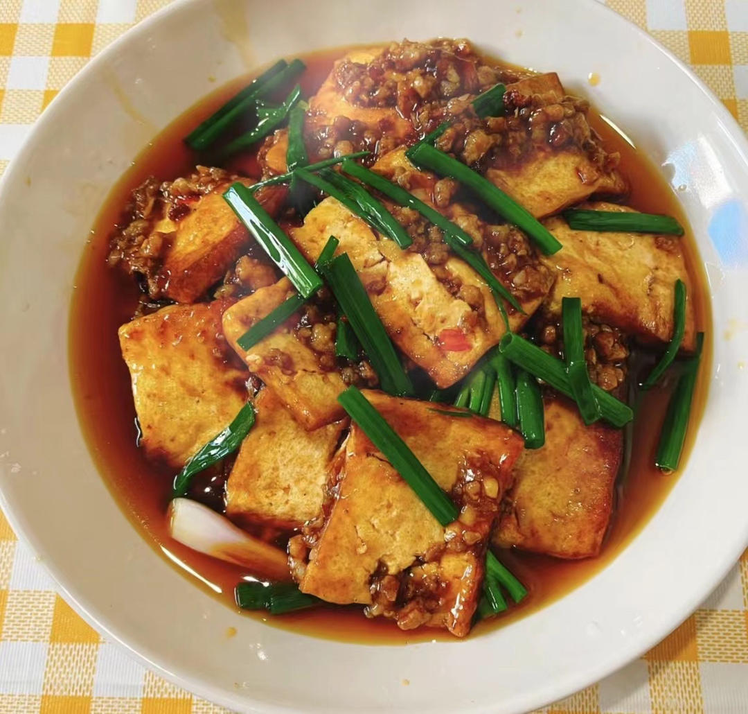 肉末韭菜烧豆腐